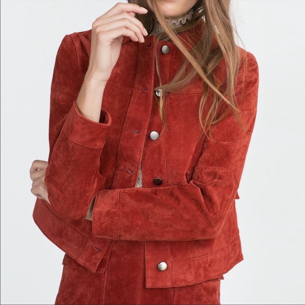 Zara Suede Leather Jacket